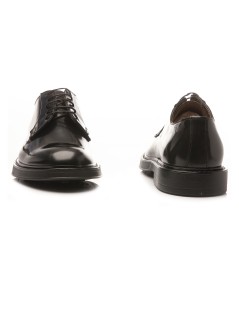 Franco Fedele Stringate Derby Fondo Gomma Spazzolato Nero