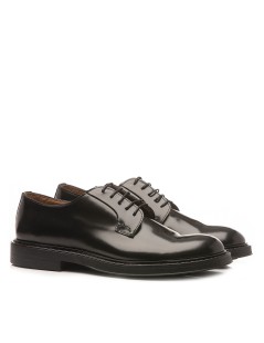 Franco Fedele Stringate Derby Fondo Gomma Spazzolato Nero