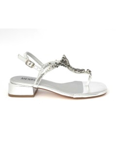 Menbur Sandalo Infradito Laminato Gioiello Argento