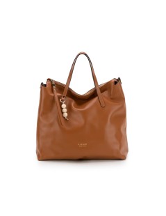 Ripani Shopper 2 Manici Lucia Ciondolo Pelle Biscotto