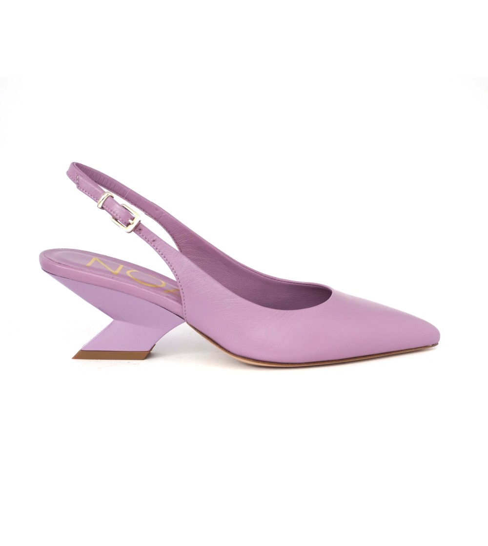 Noa Slingback Punta Tacco Angolare Nappa Lavanda
