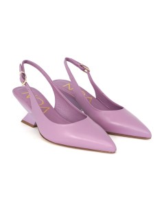 Noa Slingback Punta Tacco Angolare Nappa Lavanda