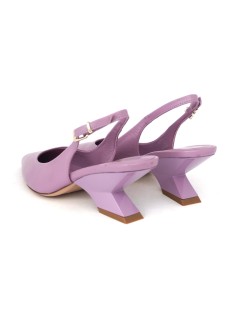 Noa Slingback Punta Tacco Angolare Nappa Lavanda