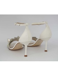 Emanuela Passeri Sandalo Spillo Tallone Laminato Platino