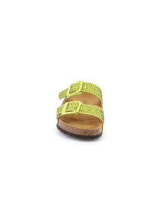 Grunland Ciabatta Biosoft Birk 2 Fibbie Strass Lime
