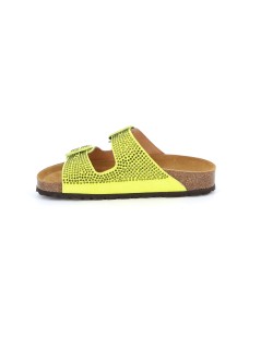 Grunland Ciabatta Biosoft Birk 2 Fibbie Strass Lime