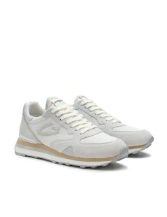 Guardiani Sneakers Fondo Cassetta Dettagli Camoscio Logo G Bianco