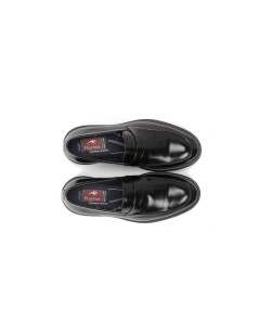 Fluchos Mocassino College Spazzolato Fondo Gomma Nero