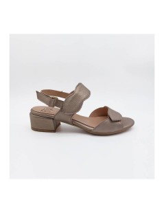 Confort Sandalo Comfort Triplo Velcro Laminato Champagne