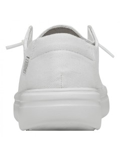 Hey Dude Donna Wendy Platform Alto Ricamo Fiori Tessuto Bianco