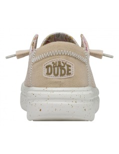 Hey Dude Donna Wendy Platform Alto Glitterato Cipria