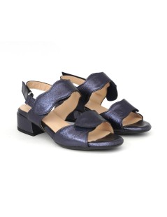 Confort Sandalo Comfort Triplo Velcro Laminato Blu
