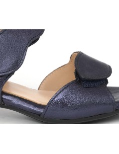 Confort Sandalo Comfort Triplo Velcro Laminato Blu