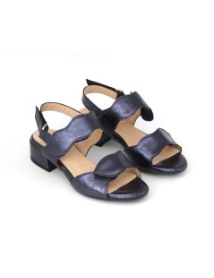 Confort Sandalo Comfort Triplo Velcro Laminato Blu