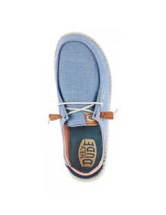 Hey Dude Donna Wendy Platform Bassa Elastici Celeste