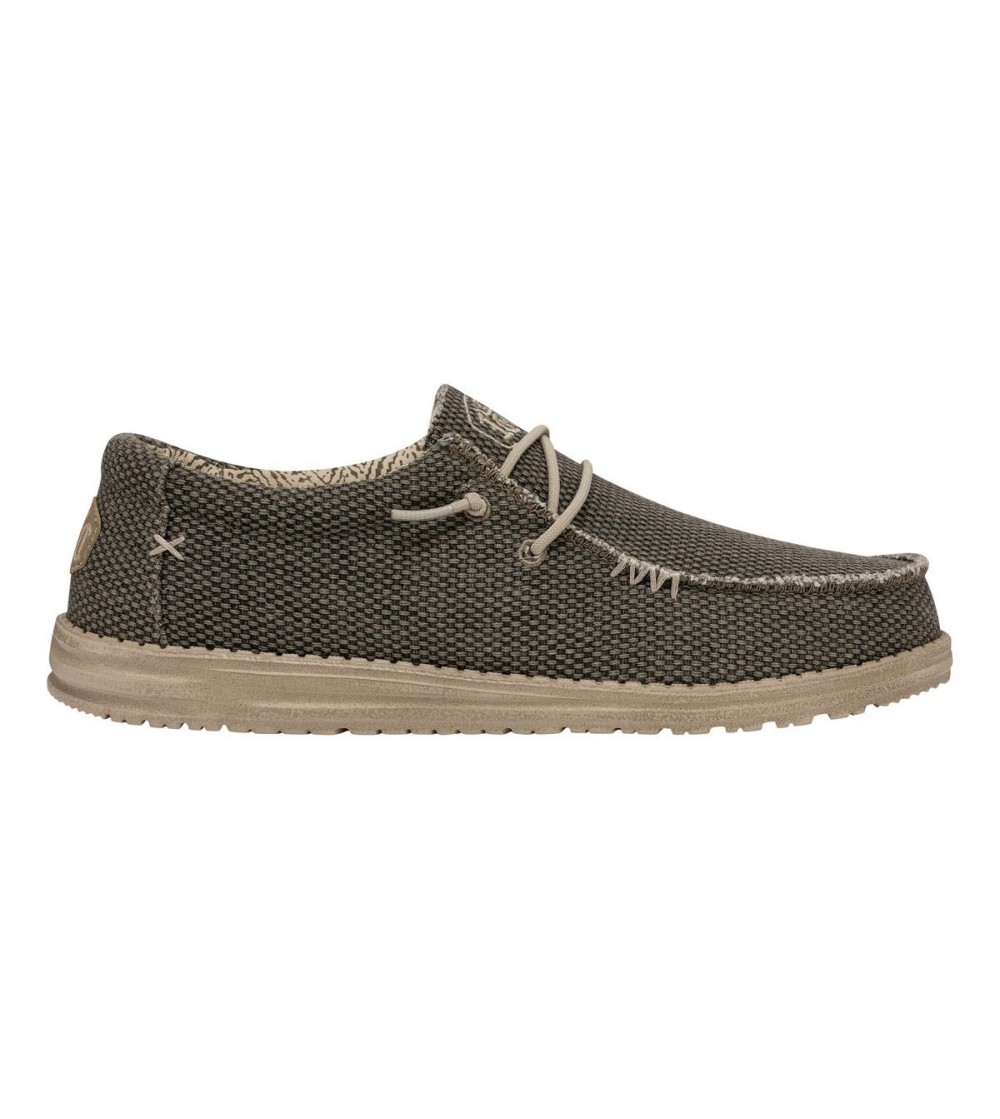 Hey Dude Uomo Wally Vaschetta Elastici Tessuto Militare