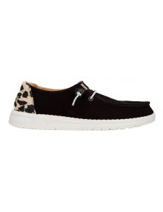 Hey Dude Donna Wendy Platform Bassa Elastici Nero Animalier
