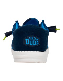 Hey Dude Uomo Wally Vaschetta Elastici Tessuto Blu