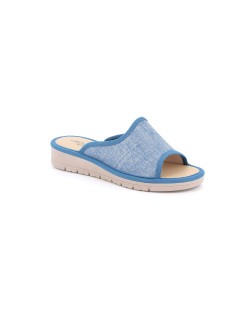 Grunland Ciabatta Monofascia Sottopiede Pelle Tessuto Jeans