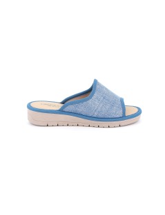 Grunland Ciabatta Monofascia Sottopiede Pelle Tessuto Jeans