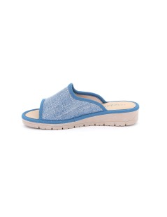 Grunland Ciabatta Monofascia Sottopiede Pelle Tessuto Jeans