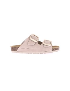 Grunland Ciabatta Donna Birk Arizona Fibbie Grandi Camoscio Beige