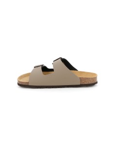 Grunland Ciabatta Donna Arizona Birk Zeppa Bassa Tortora