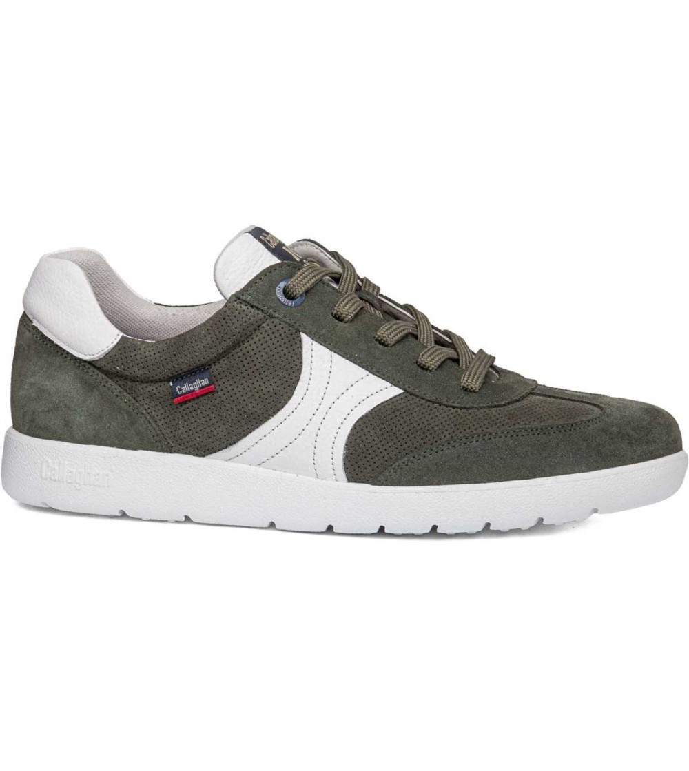 Callaghan AMANCI Sneakers Bassa Traforata Cuciture Kaki Bianco