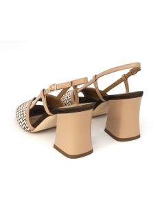 Gianmarco Sorelli Alba Sandalo Fascia Farfalla Intrecciata Pelle Cipria