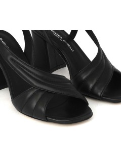 Gianmarco Sorelli Alba Sandalo Fascia Trasversale Nappa Nero