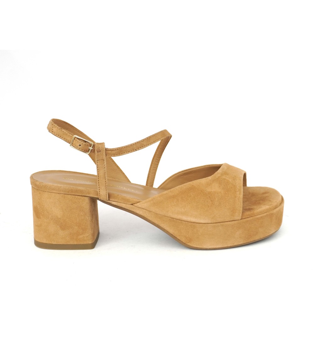Gianmarco Sorelli Nada Sandalo Platform Trasversale Camoscio Legno