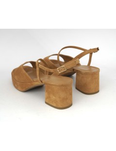 Gianmarco Sorelli Nada Sandalo Platform Trasversale Camoscio Legno