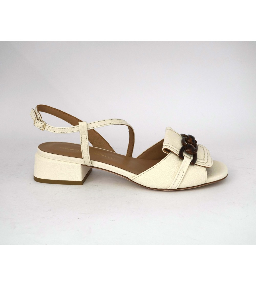 Gianmarco Sorelli Musa Sandalo Trasversale Frangia Nappa Latte