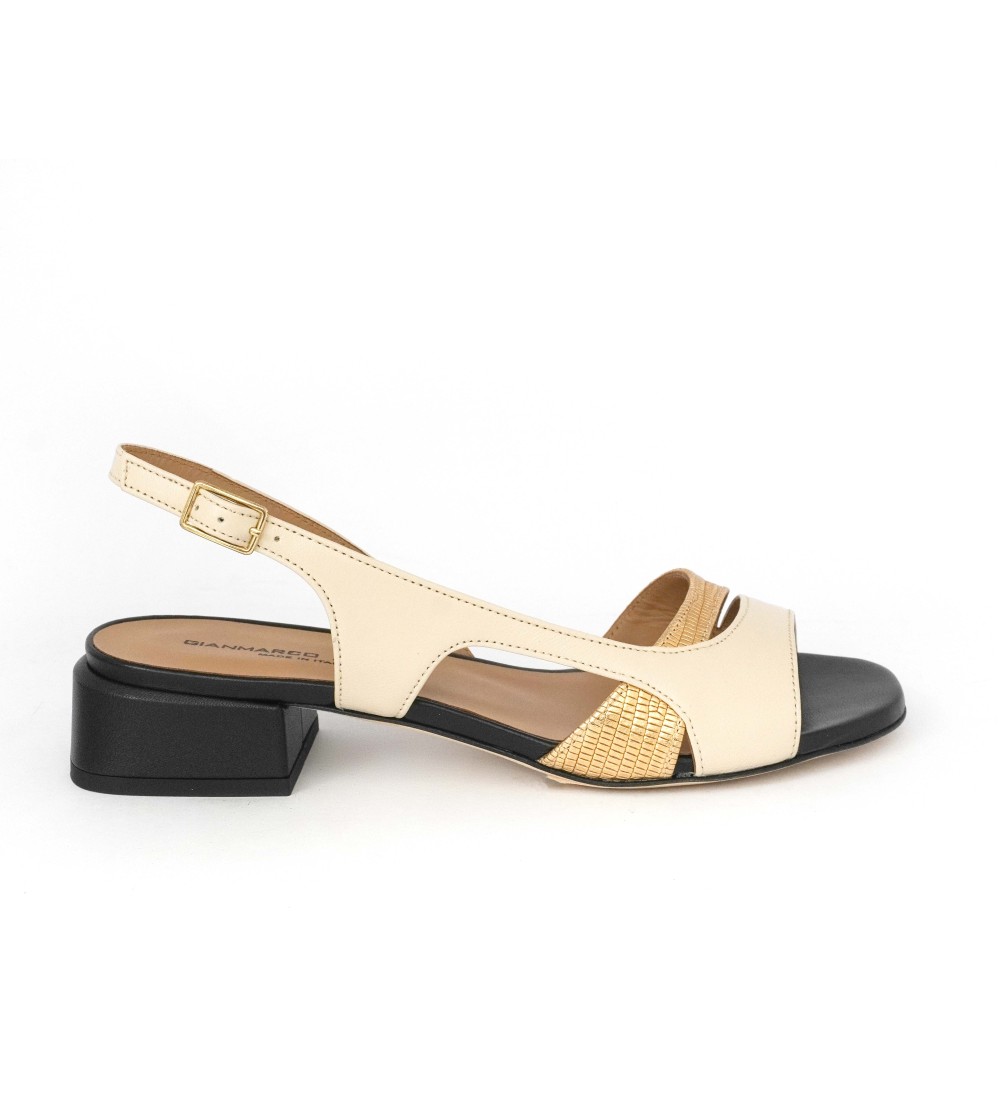 Gianmarco Sorelli Musa Sandalo Fascia Braccialetto Beige Oro