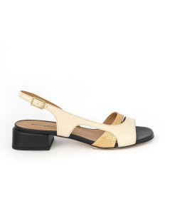 Gianmarco Sorelli Musa Sandalo Fascia Braccialetto Beige Oro