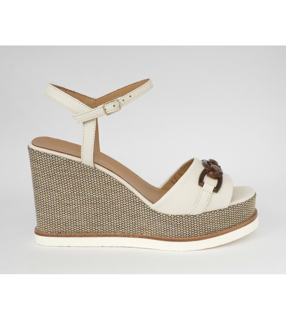 Gianmarco Sorelli Vale Sandalo Zeppa Braccialetto Accessorio Latte