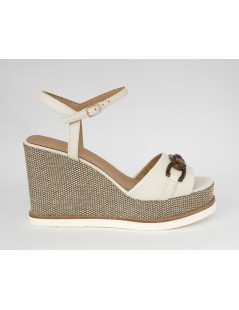 Gianmarco Sorelli Vale Sandalo Zeppa Braccialetto Accessorio Latte