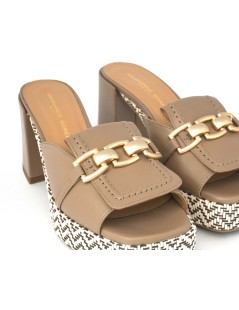 Gianmarco Sorelli Livia Mule Plateau Fascia Accessorio Castoro