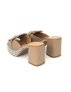 Gianmarco Sorelli Livia Mule Plateau Fascia Accessorio Castoro