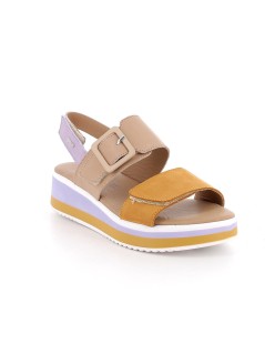 IGI &Co Sandalo Multicolor 3 Velcro Finta Fibbia Pelle Senape