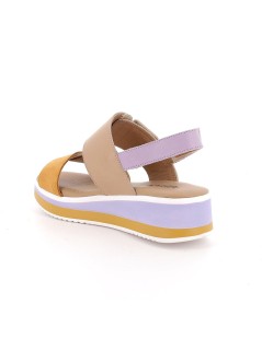 IGI &Co Sandalo Multicolor 3 Velcro Finta Fibbia Pelle Senape