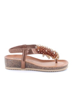 IGI &Co Sandalo Infradito Tallone Elastico Collo Gioielli Bronzo