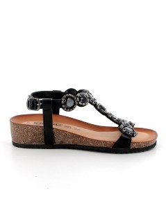 IGI &Co Sandalo Fascia Collo Gioielli Braccialetto Fibbia Nero