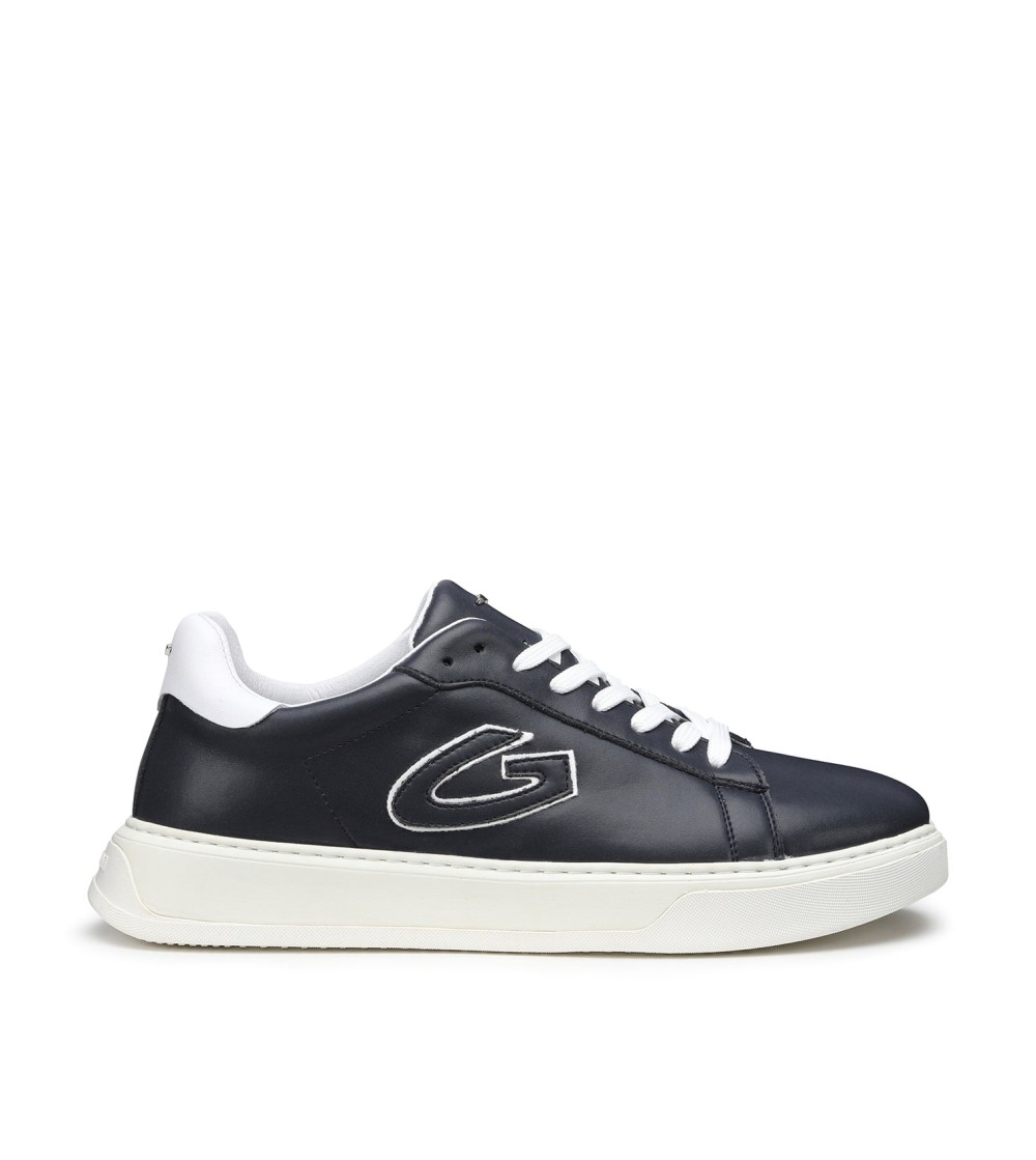 Guardiani Sneakers Uomo New Era Cassetta Logo Pelle Blu