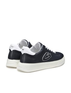 Guardiani Sneakers Uomo New Era Cassetta Logo Pelle Blu