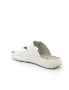 IGI &Co Ciabatta Arizona Doppia Fascia Fibbie Fondo Gomma Platino