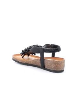 IGI &Co Sandalo Infradito Tallone Elastico Collo Gioielli Nero