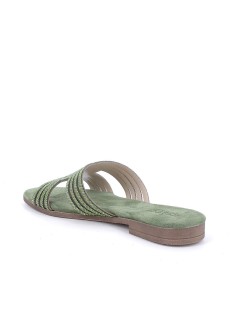 IGI &Co Ciabatta Tacco Basso Fascia Aperta Incrocio Strass Salvia