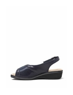 Susimoda Sandalo Zeppa Velcro Strass Braccialetto Fibbia Blu