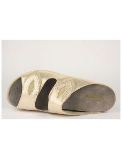 F.lli Tomasi Ciabatta Zeppa Velcro Plantare Estraibile Platino
